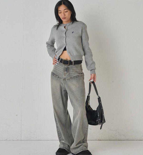  「《UNISEX / サイズ展開あり》スラッシュポケットブラストワイドデニム」|デニム|