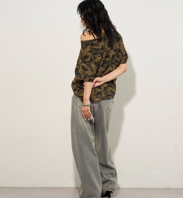  「《UNISEX / サイズ展開あり》スラッシュポケットブラストワイドデニム」|デニム|