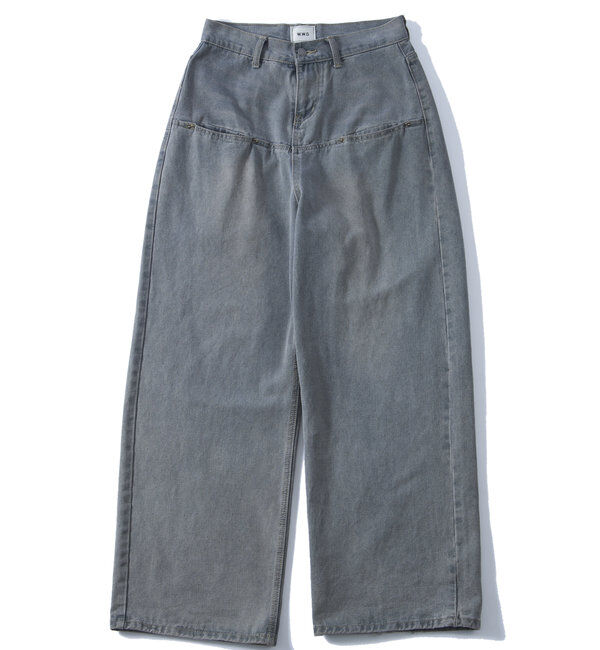  「《UNISEX / サイズ展開あり》スラッシュポケットブラストワイドデニム」|デニム|