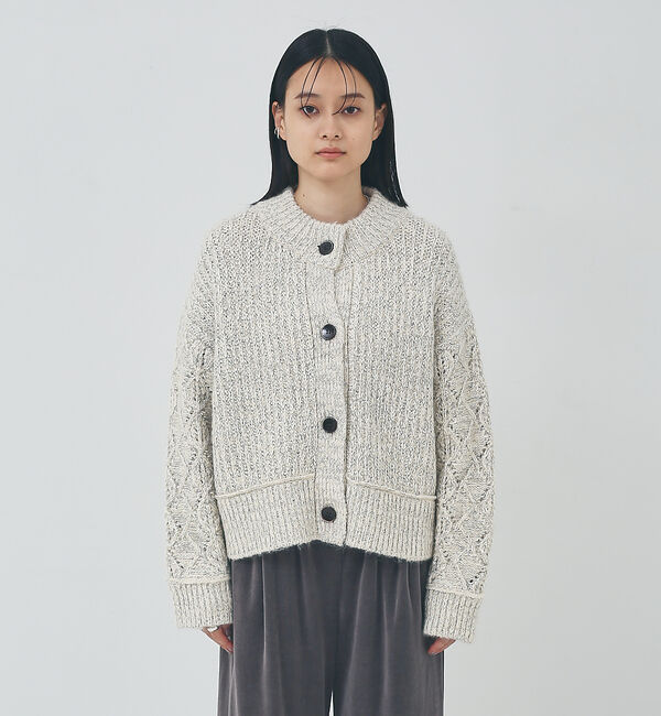 collex「ミックスヤーンボックスショートカーディガン」|カーディガン|