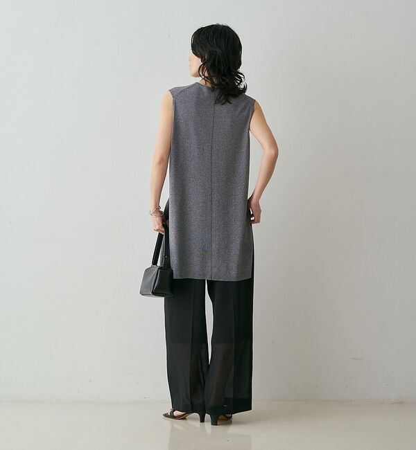 qualite「【接触冷感・セットアップ対応】レーヨンストレッチニットチュニック」|ワンピース|