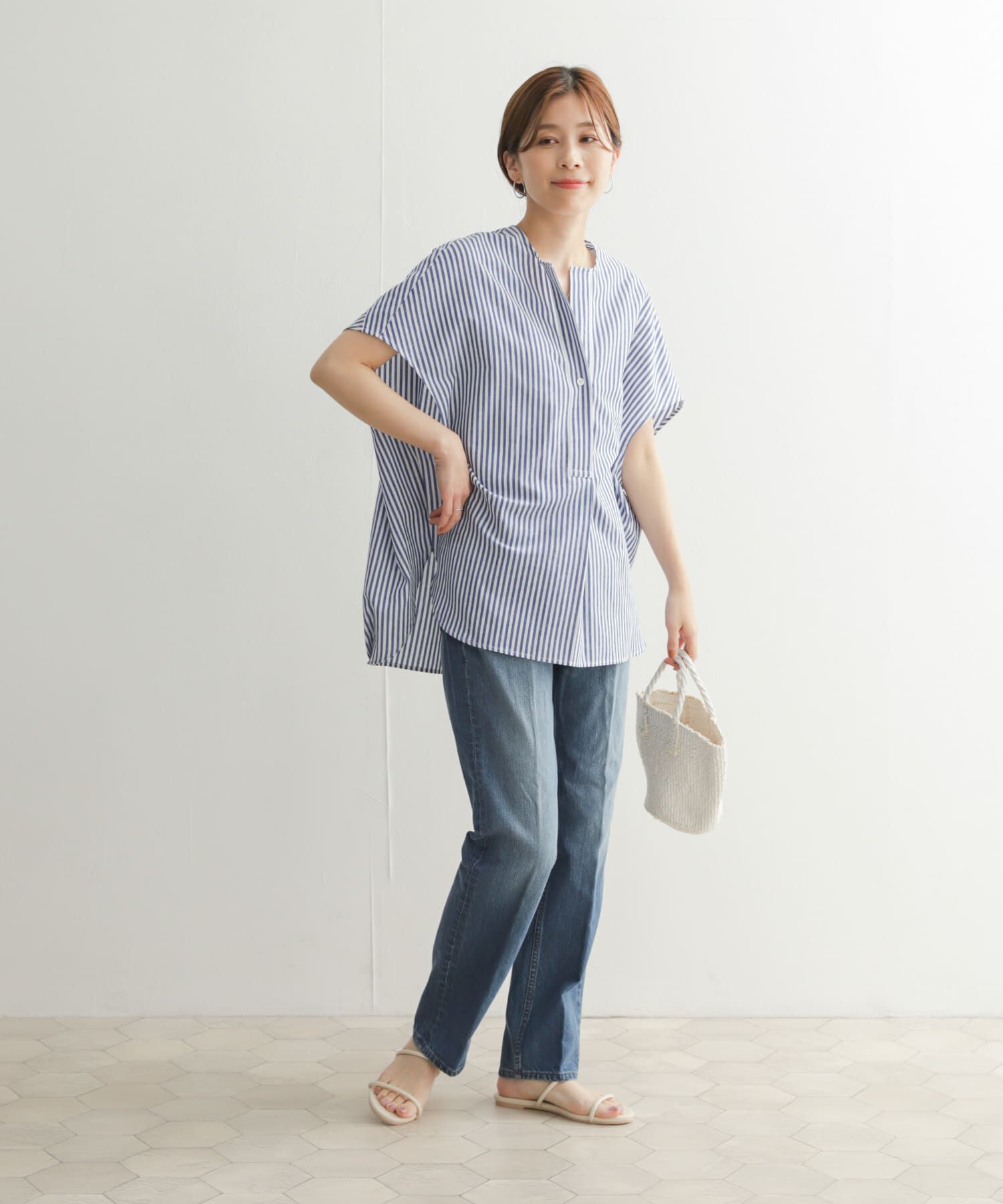 URBAN RESEARCH DOORS「ハイライズデニムパンツ」|デニム|