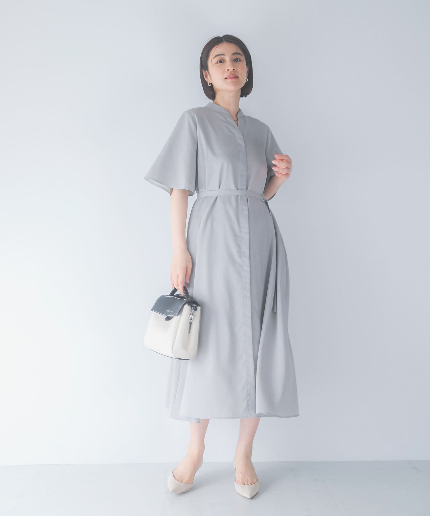 URBAN RESEARCH ROSSO「ウォッシャブルフレアスリーブワンピース」|ワンピース|