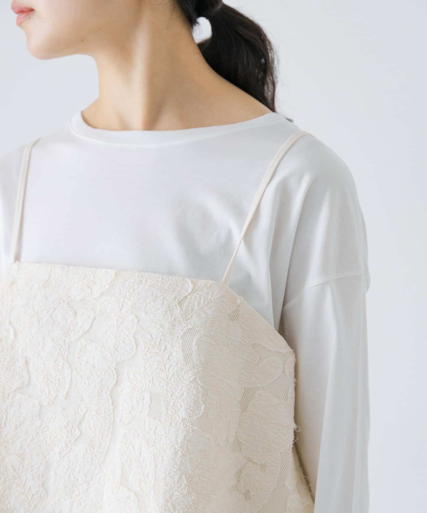 かぐれ「カッティング刺繍キャミソール」|キャミソール|