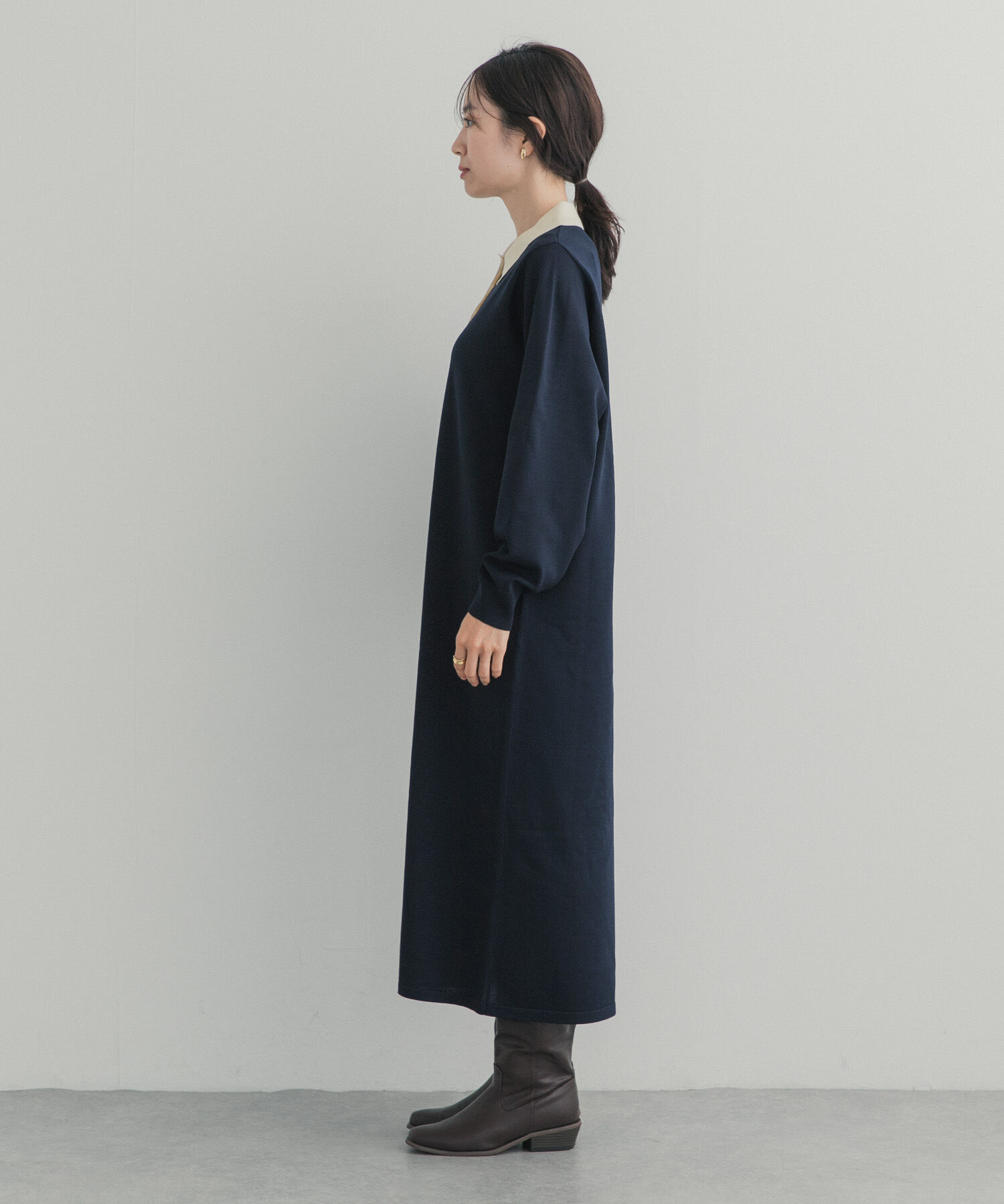 URBAN RESEARCH DOORS「バイカラーニットワンピース」|ワンピース|