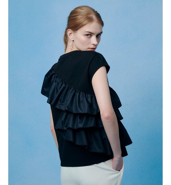 LOULOU WILLOUGHBY「スパイラルフリルＴシャツ」|Tシャツ・カットソー|