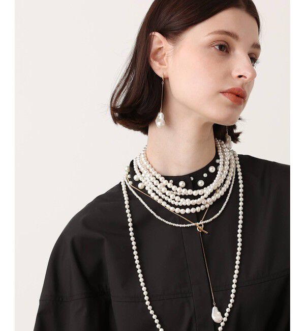 allureville「淡水パールピアス」|ピアス|オフホワイト