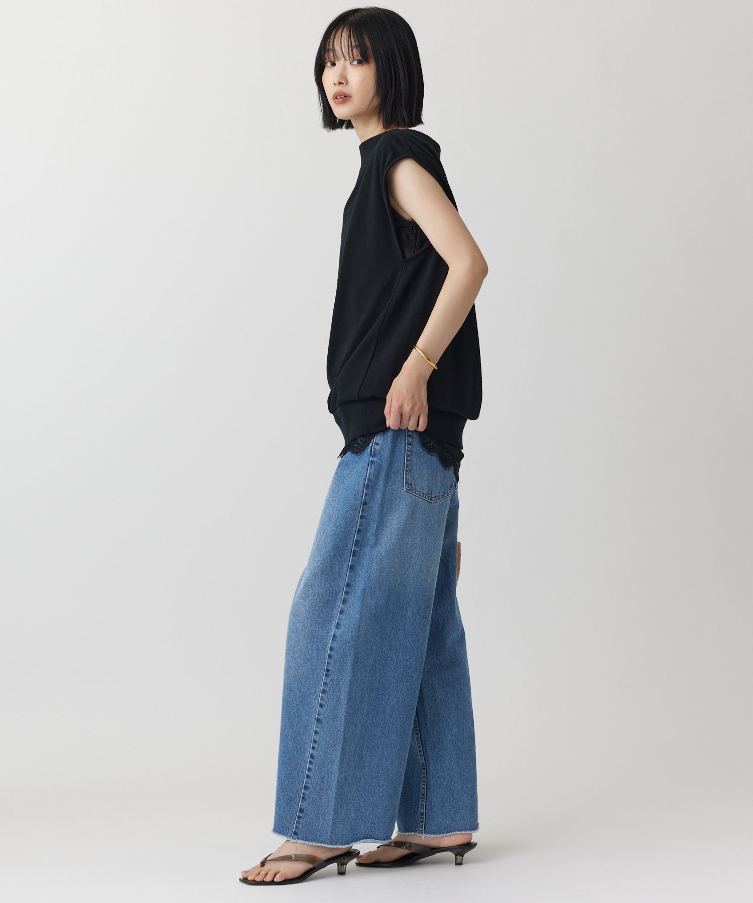 BABYLONE「ガーゼ裏毛ドレーププルオーバー［洗濯可］」|Tシャツ・カットソー|