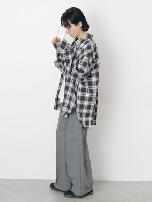 Samansa Mos2「【イージーケア、接触冷感】タックワイドパンツ」|その他|
