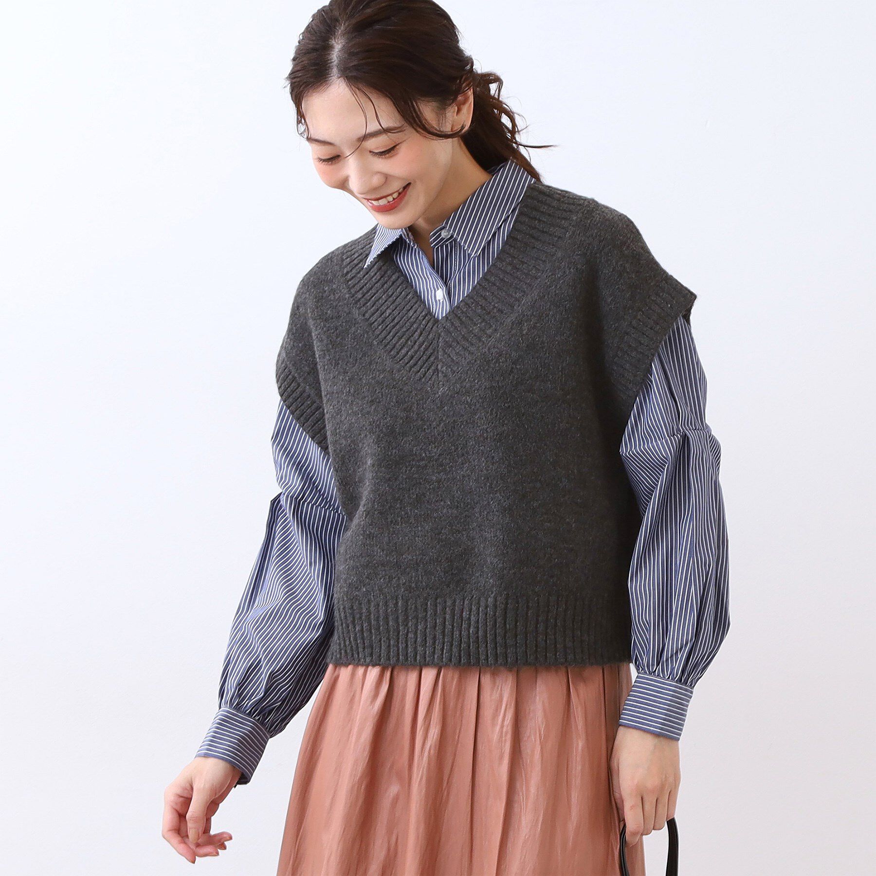 Reflect「【単品使い◎】ニットベスト＋シャツセット」|その他|