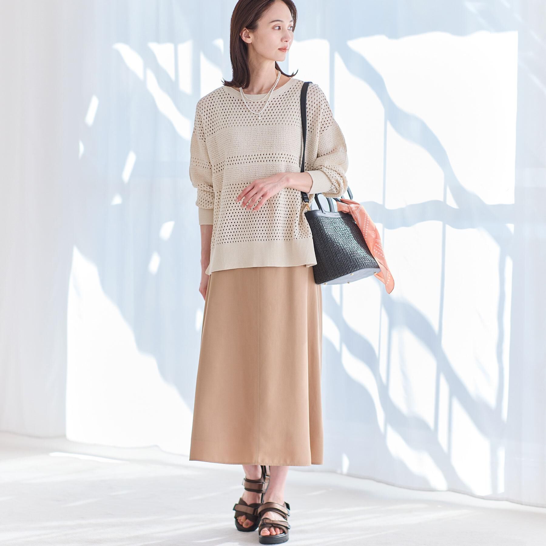 Reflect「【レイヤードにおすすめ◎】メッシュ風ドライタッチニット」|ニット・セーター|