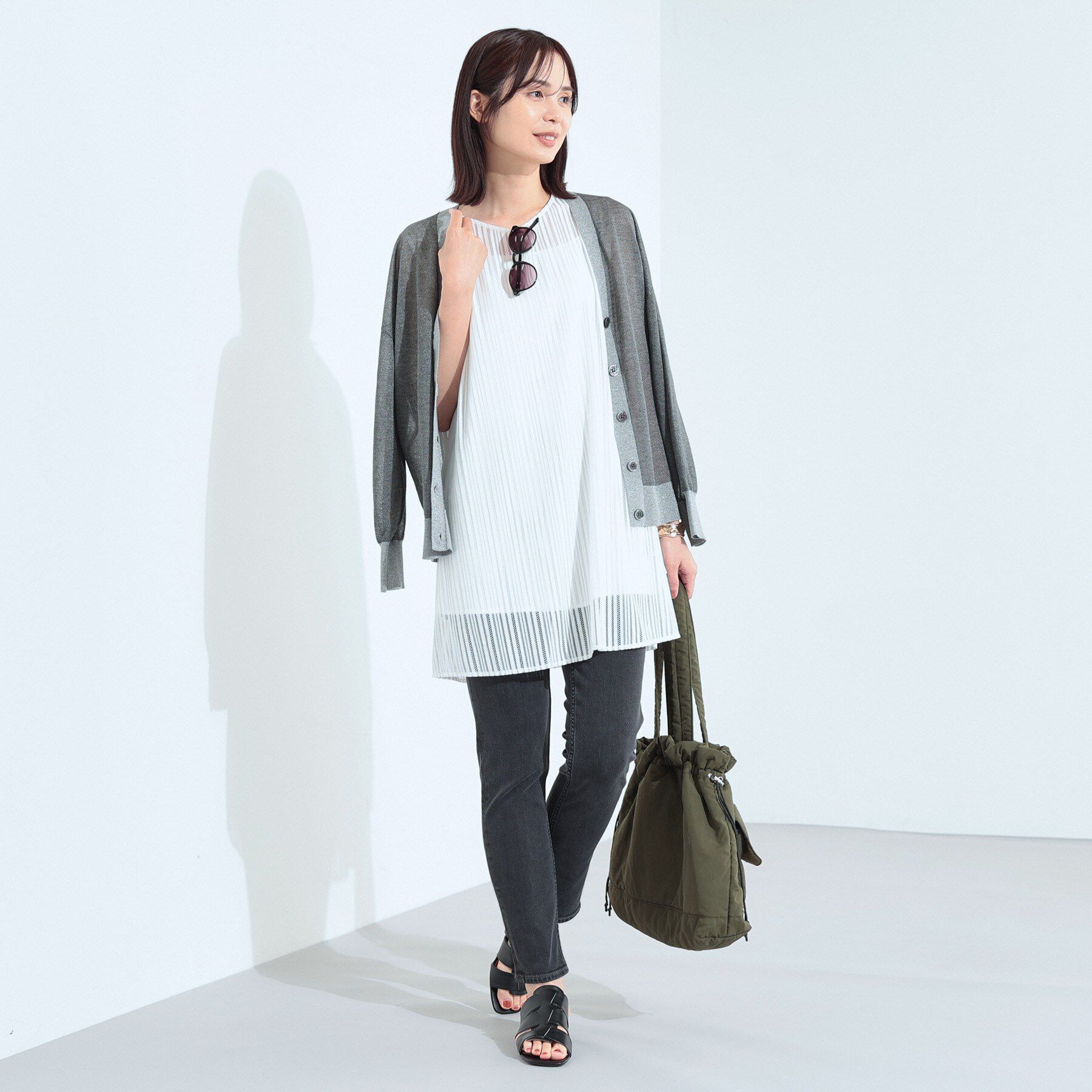 INDIVI「【通年活躍！褒められデニム】スキニー デニムパンツ」|デニム|