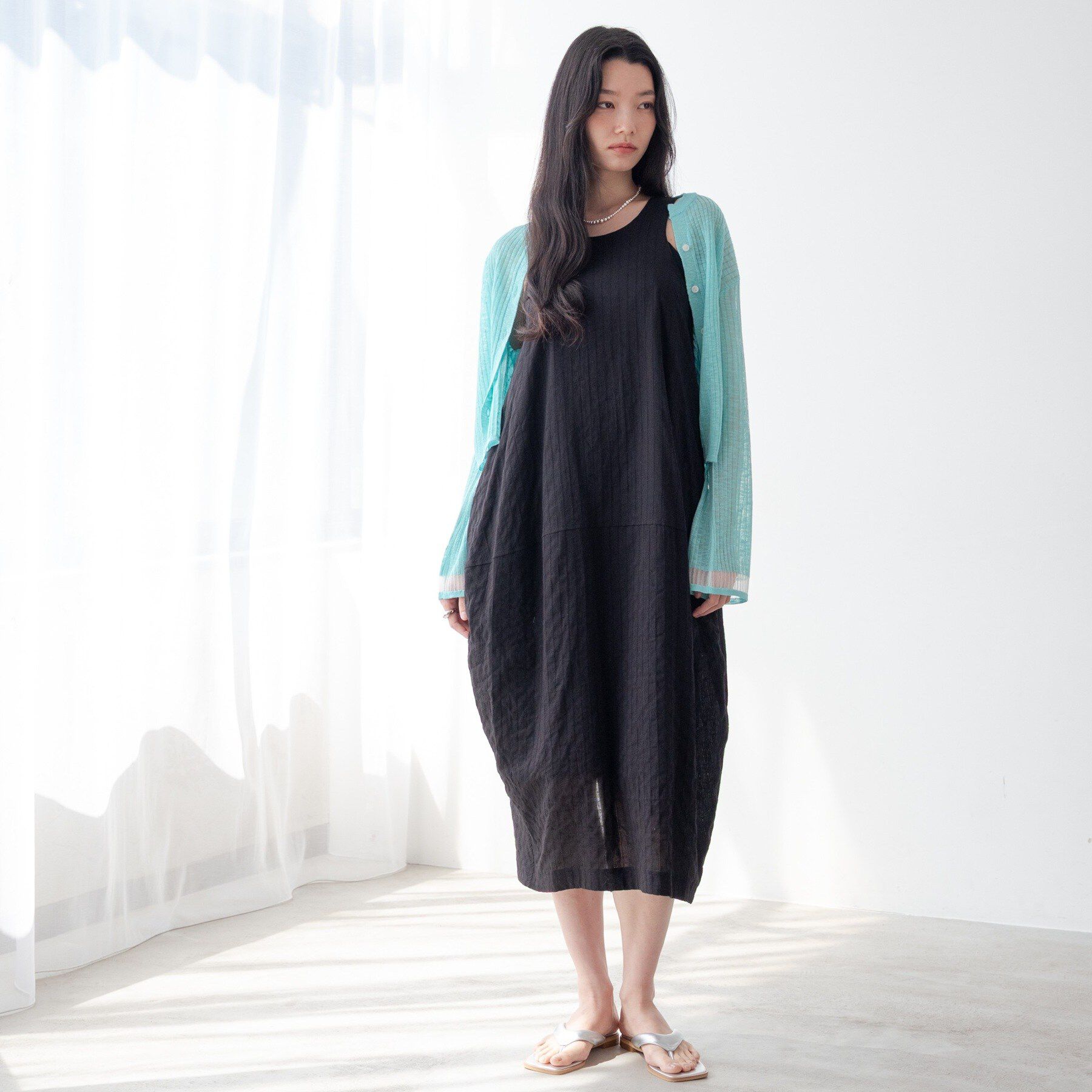 GALLEST「シアーフレアスリーブカーディガン【接触冷感】」|カーディガン|