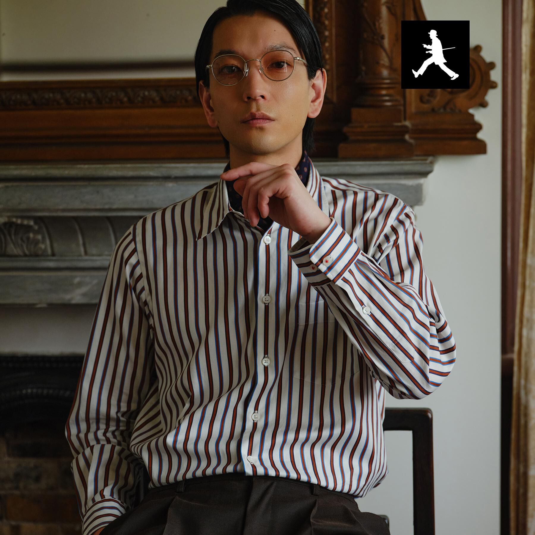 TAKEO KIKUCHI「【BOWLER HAT LABEL】日本製オルタネートストライプシャツ」|シャツ・ブラウス|