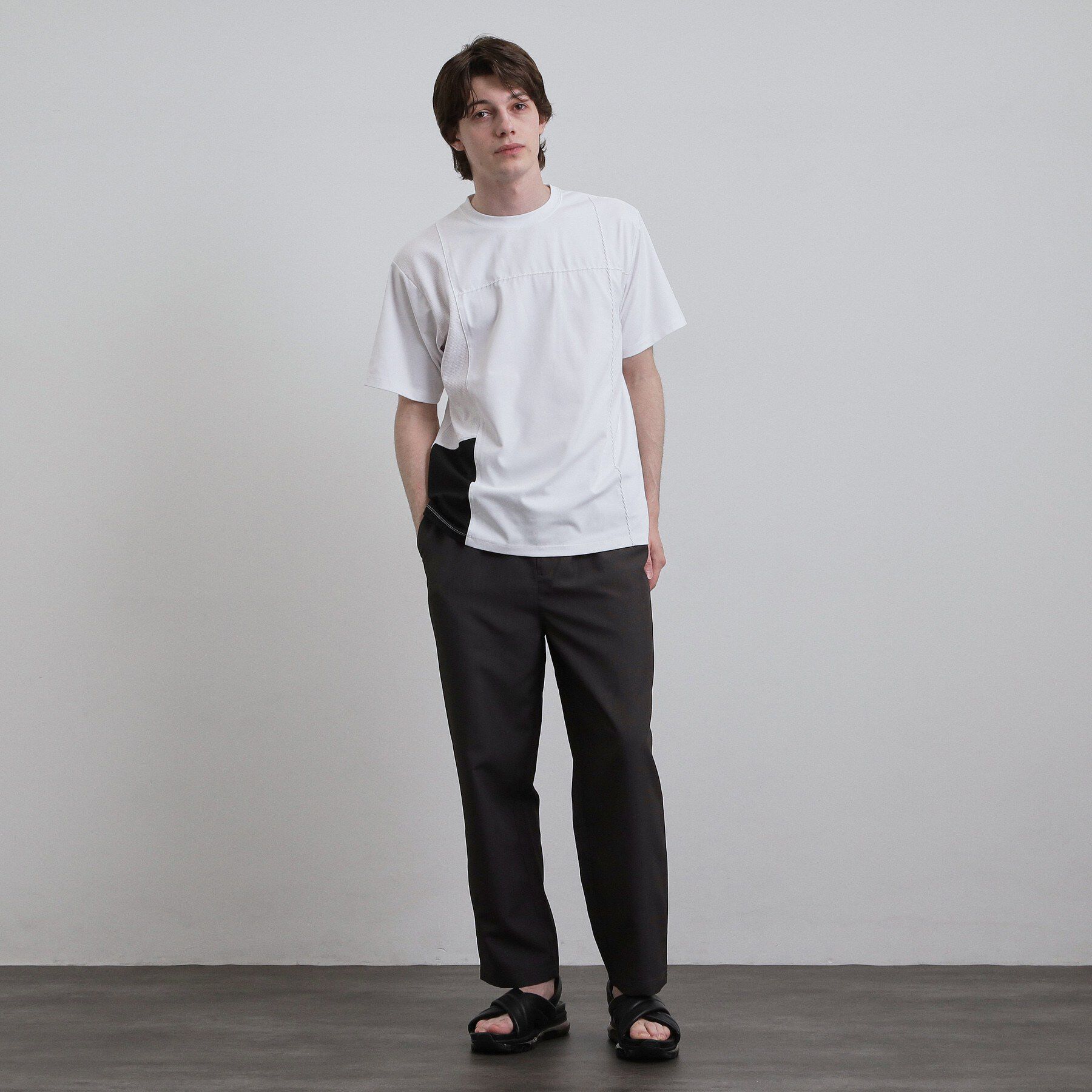tk.TAKEO KIKUCHI「【吸水速乾/ＵＶカット】ダッシュライン切替Tシャツ」|Tシャツ・カットソー|