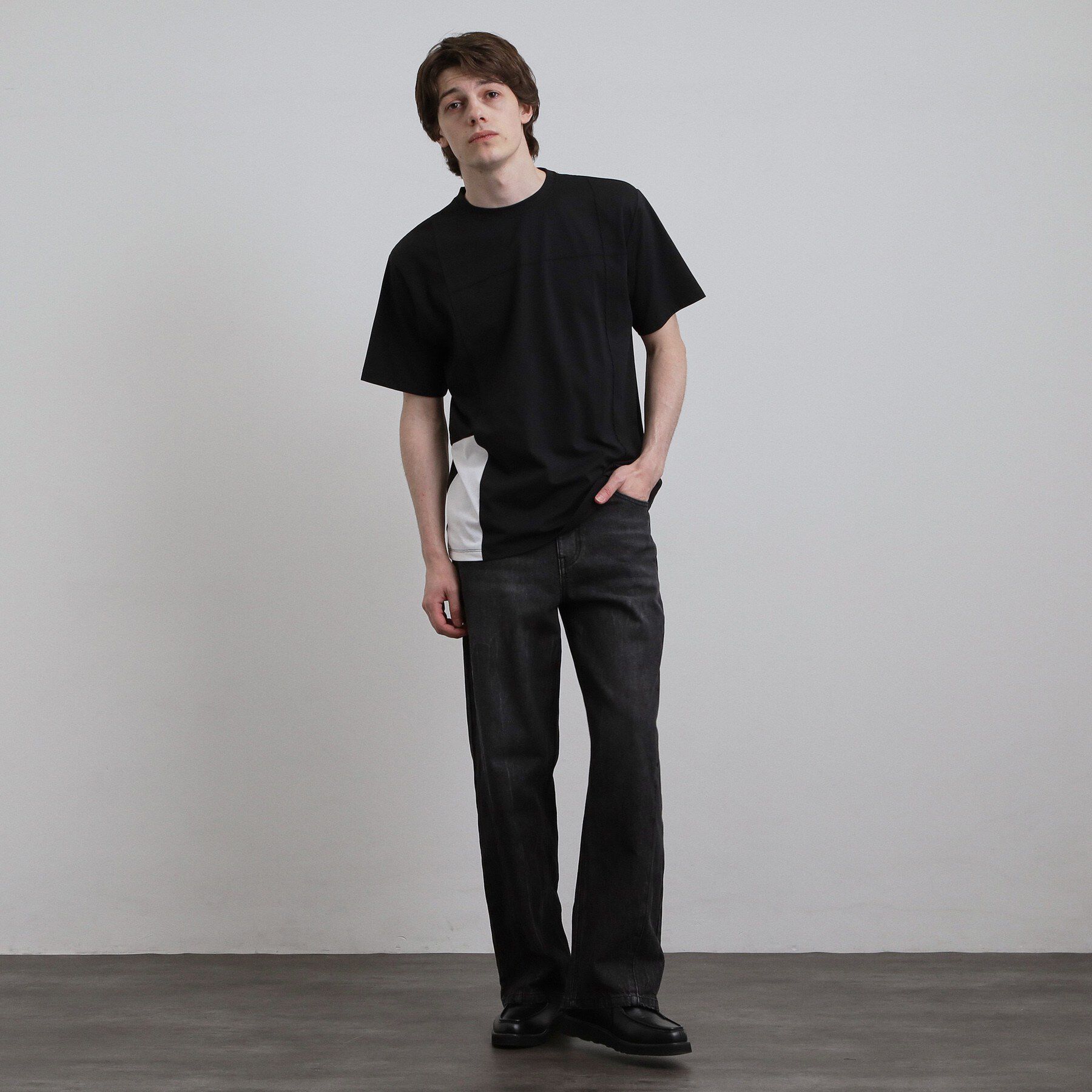 tk.TAKEO KIKUCHI「【吸水速乾/ＵＶカット】ダッシュライン切替Tシャツ」|Tシャツ・カットソー|