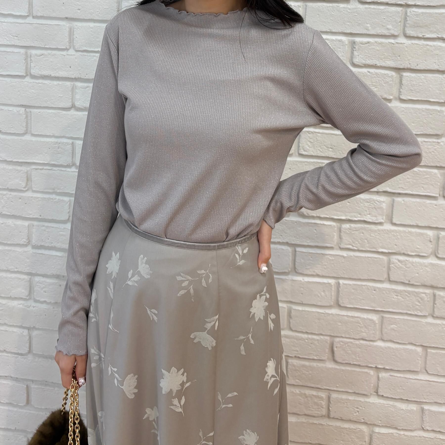 Couture broach「【一枚でも重ねても】メローフリル テレコトップス」|Tシャツ・カットソー|