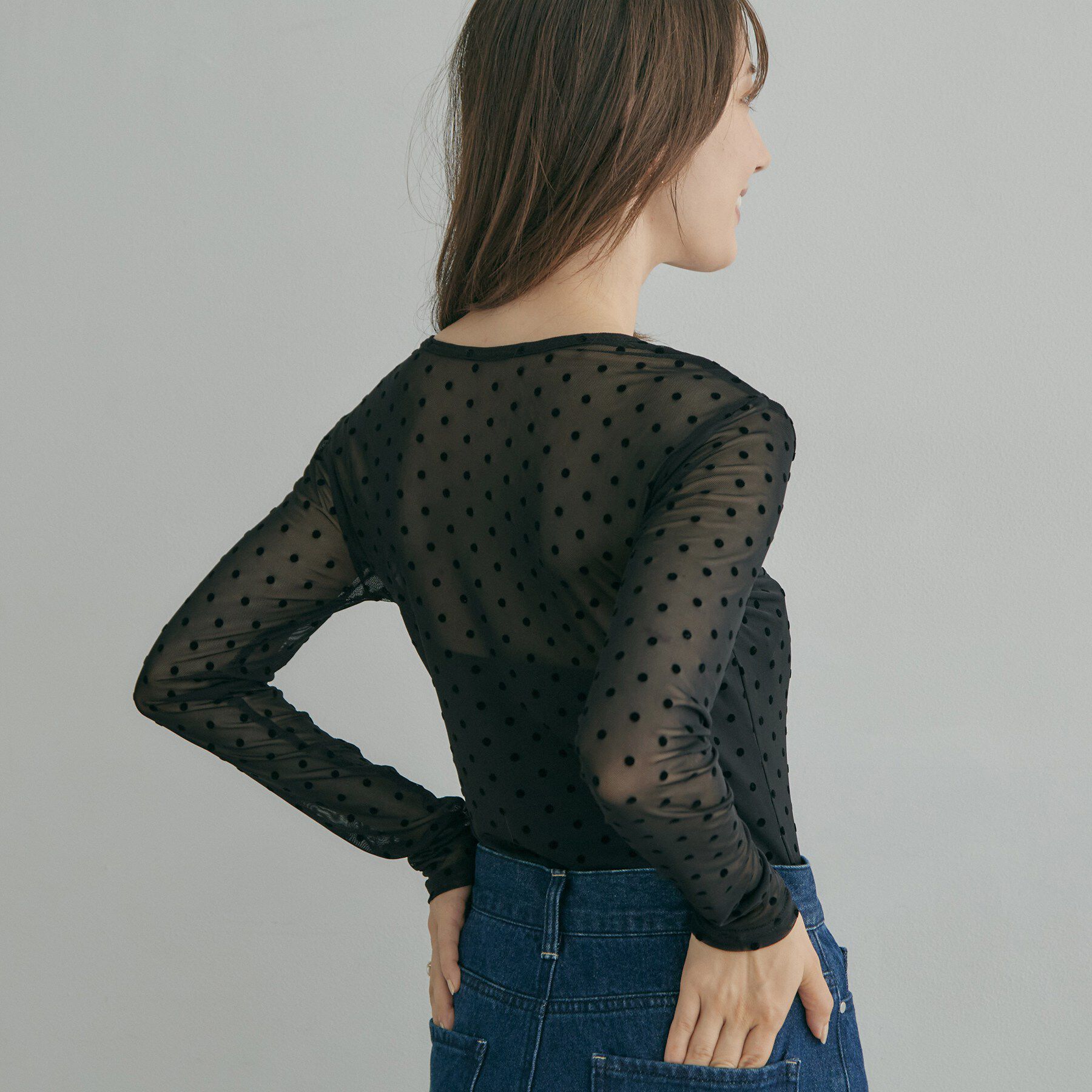Couture broach「フロッキードットチュールトップス」|Tシャツ・カットソー|