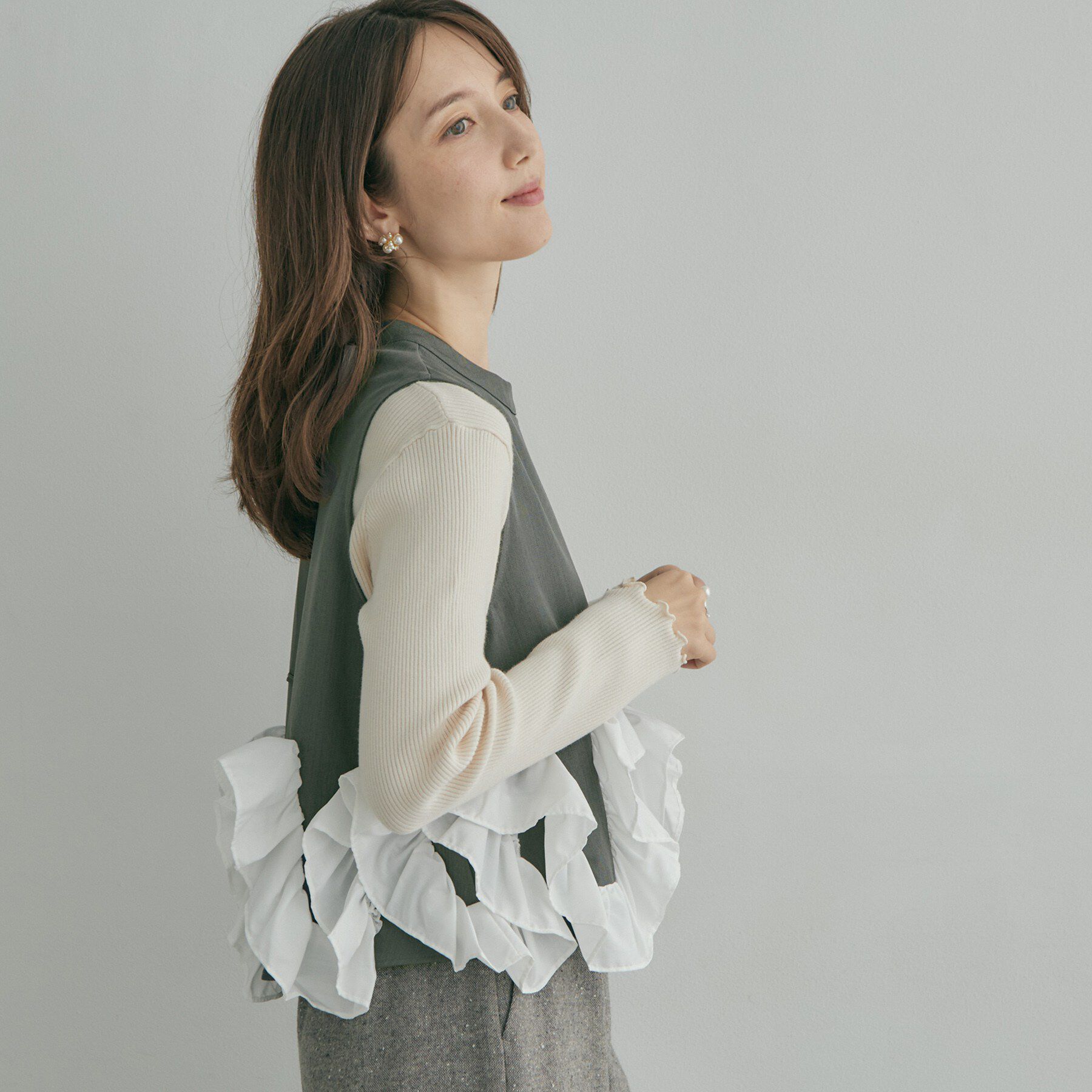 Couture broach「バックリボンフリルブラウス」|シャツ・ブラウス|