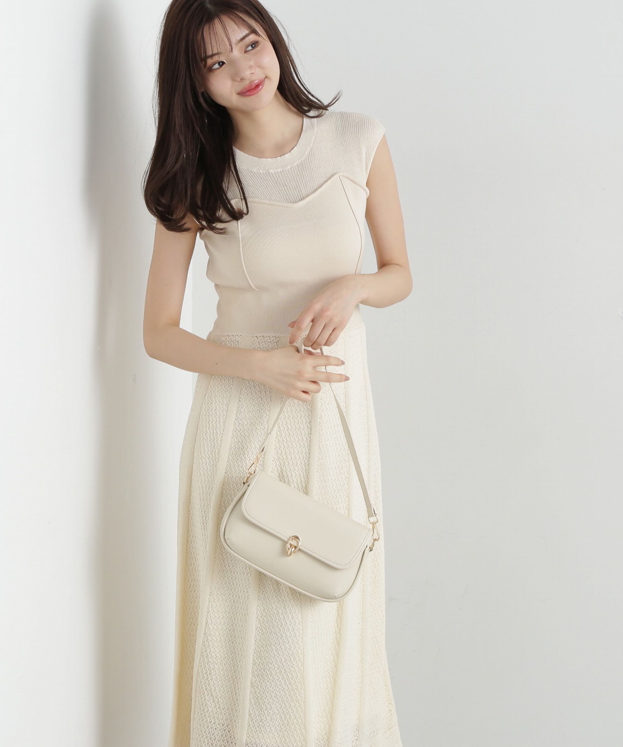 PROPORTION BODY DRESSING「柄編みニットワンピース」|ワンピース|