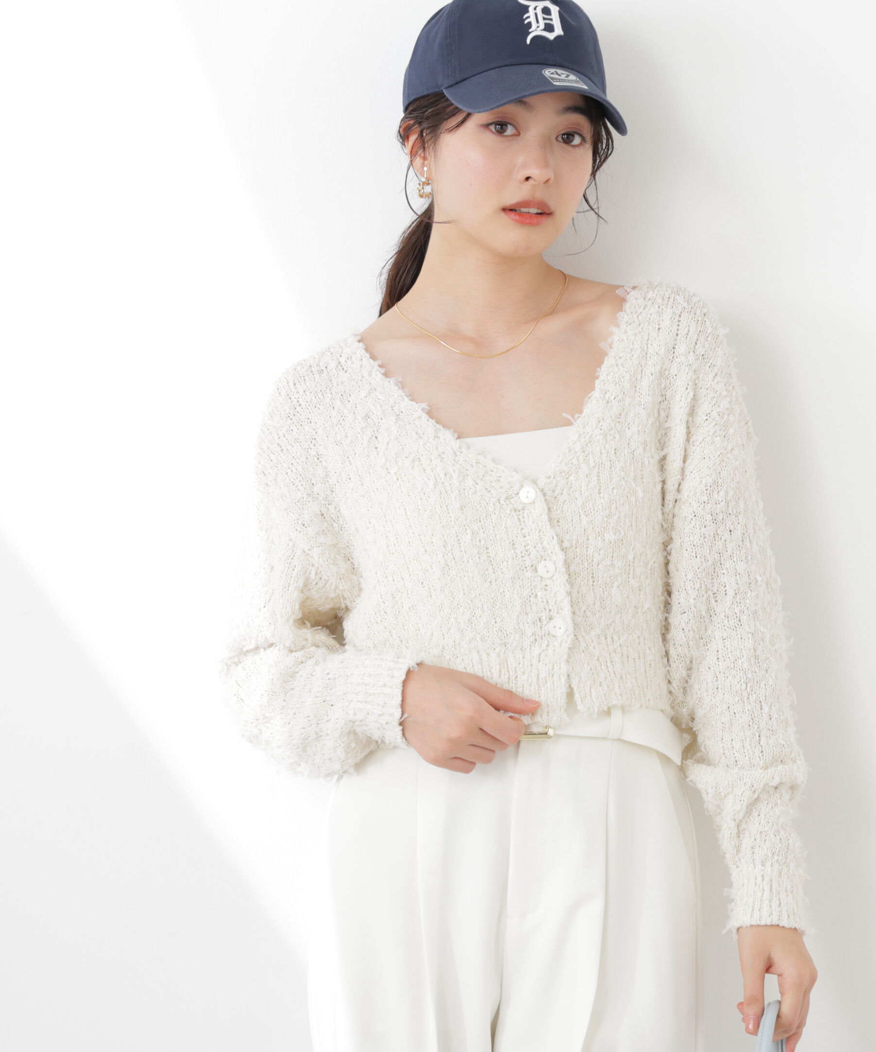 PROPORTION BODY DRESSING「テープヤーンカーディガン　26SS」|カーディガン|エクリュ1
