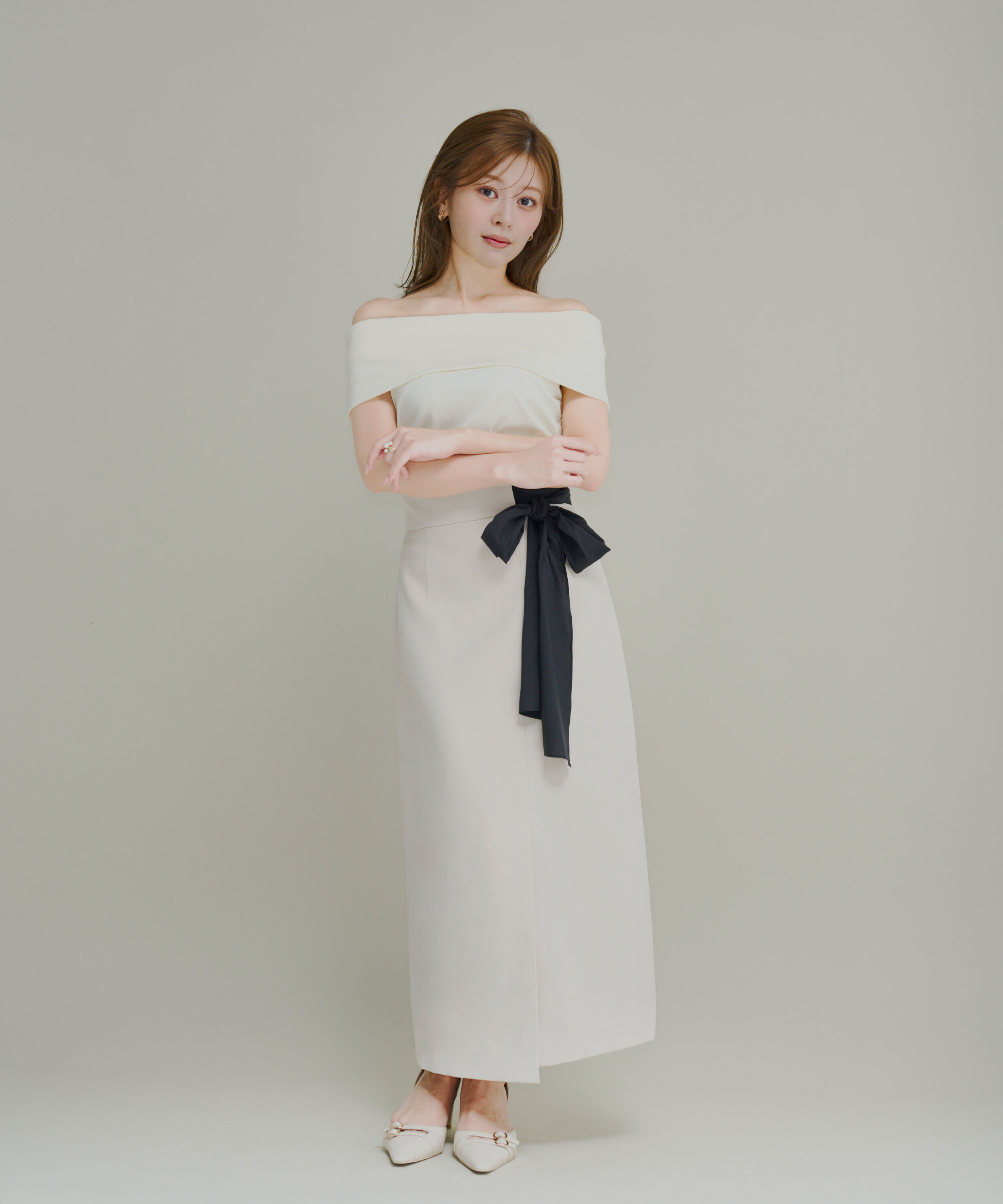 PROPORTION BODY DRESSING「サイドリボンナロースカート」|スカート|