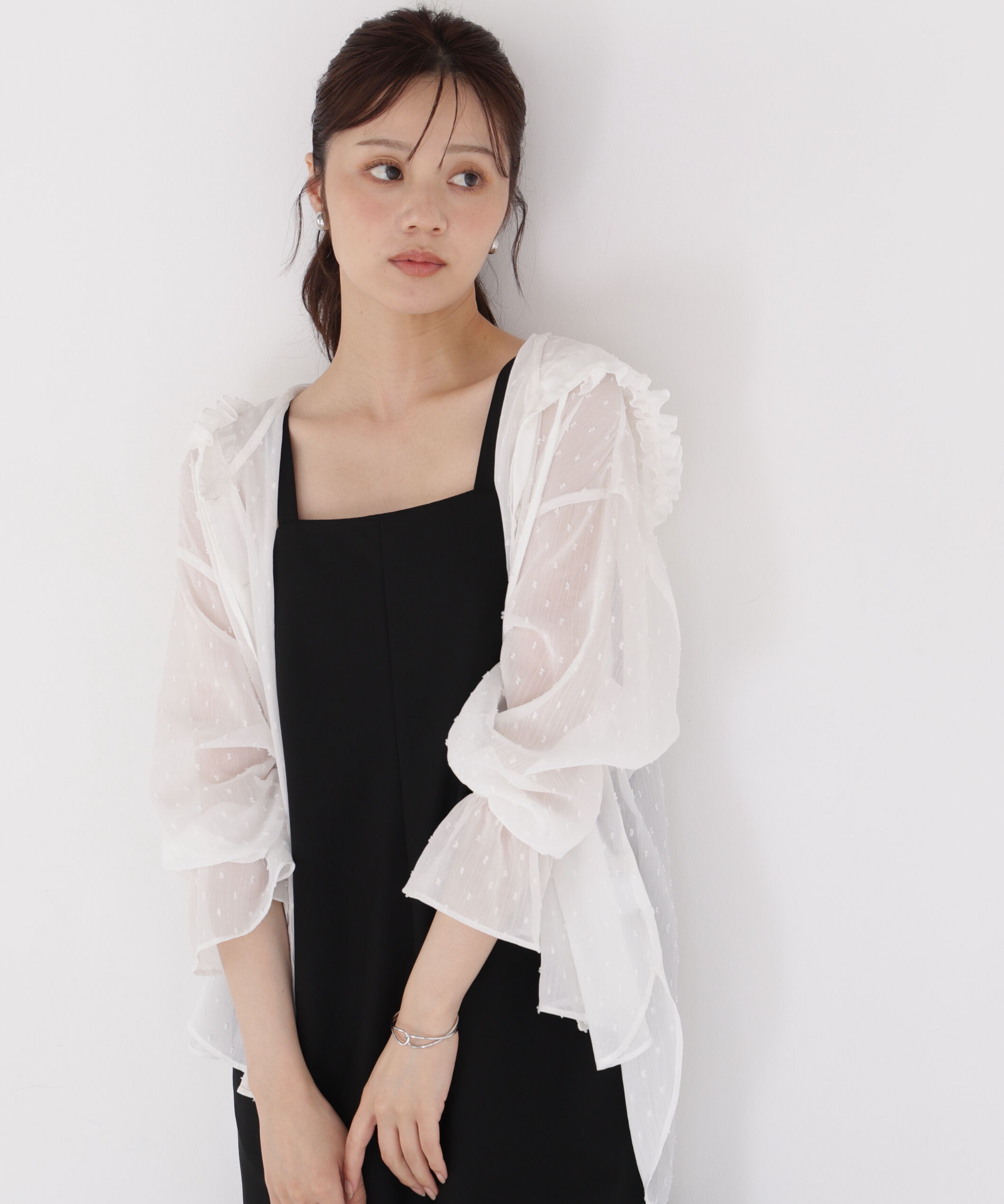 PROPORTION BODY DRESSING「＜a/mie＞カットジャガードフードシャツ」|シャツ・ブラウス|