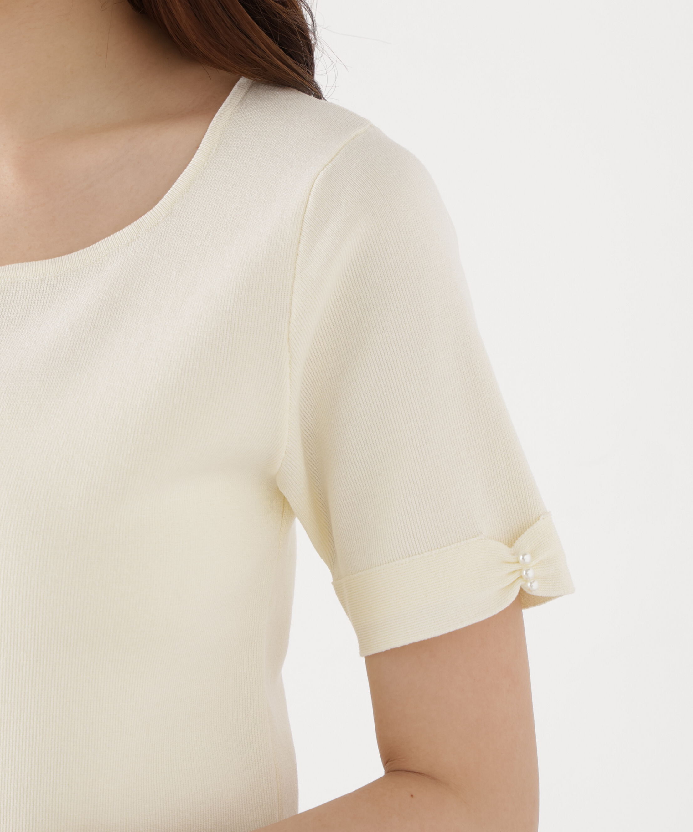 PROPORTION BODY DRESSING「袖リボン総針ニットトップス 26AW」|ニット・セーター|