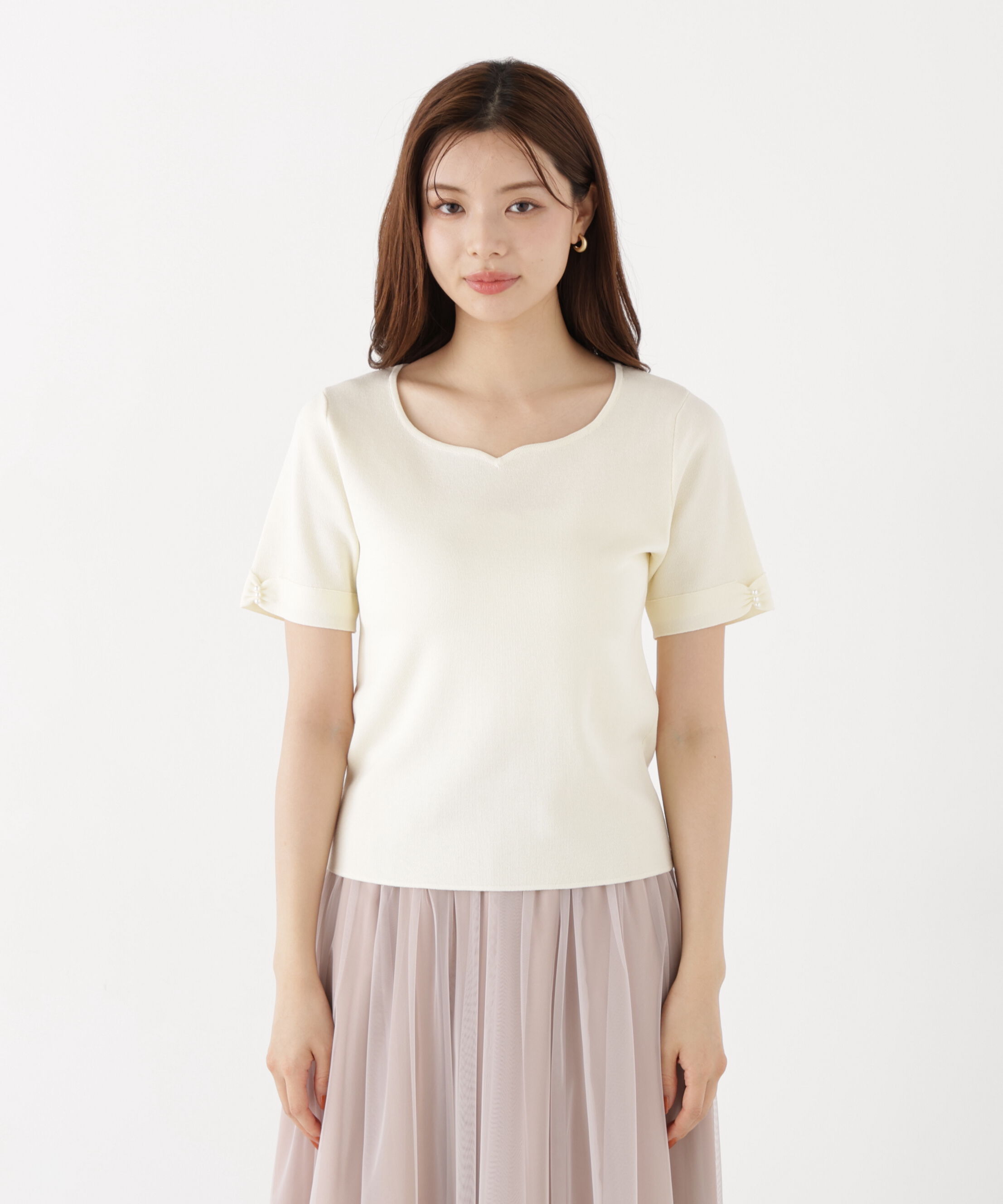 PROPORTION BODY DRESSING「袖リボン総針ニットトップス 26AW」|ニット・セーター|