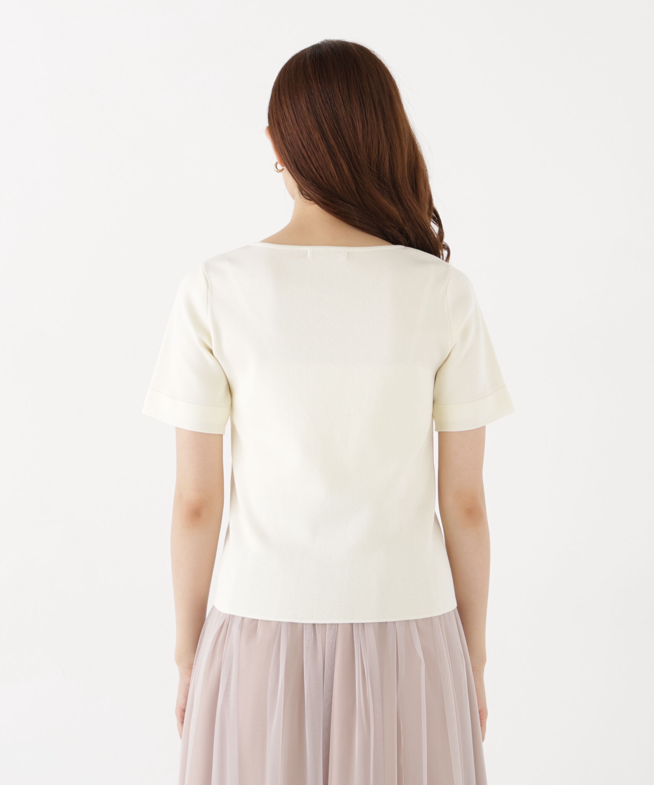 PROPORTION BODY DRESSING「袖リボン総針ニットトップス 26AW」|ニット・セーター|