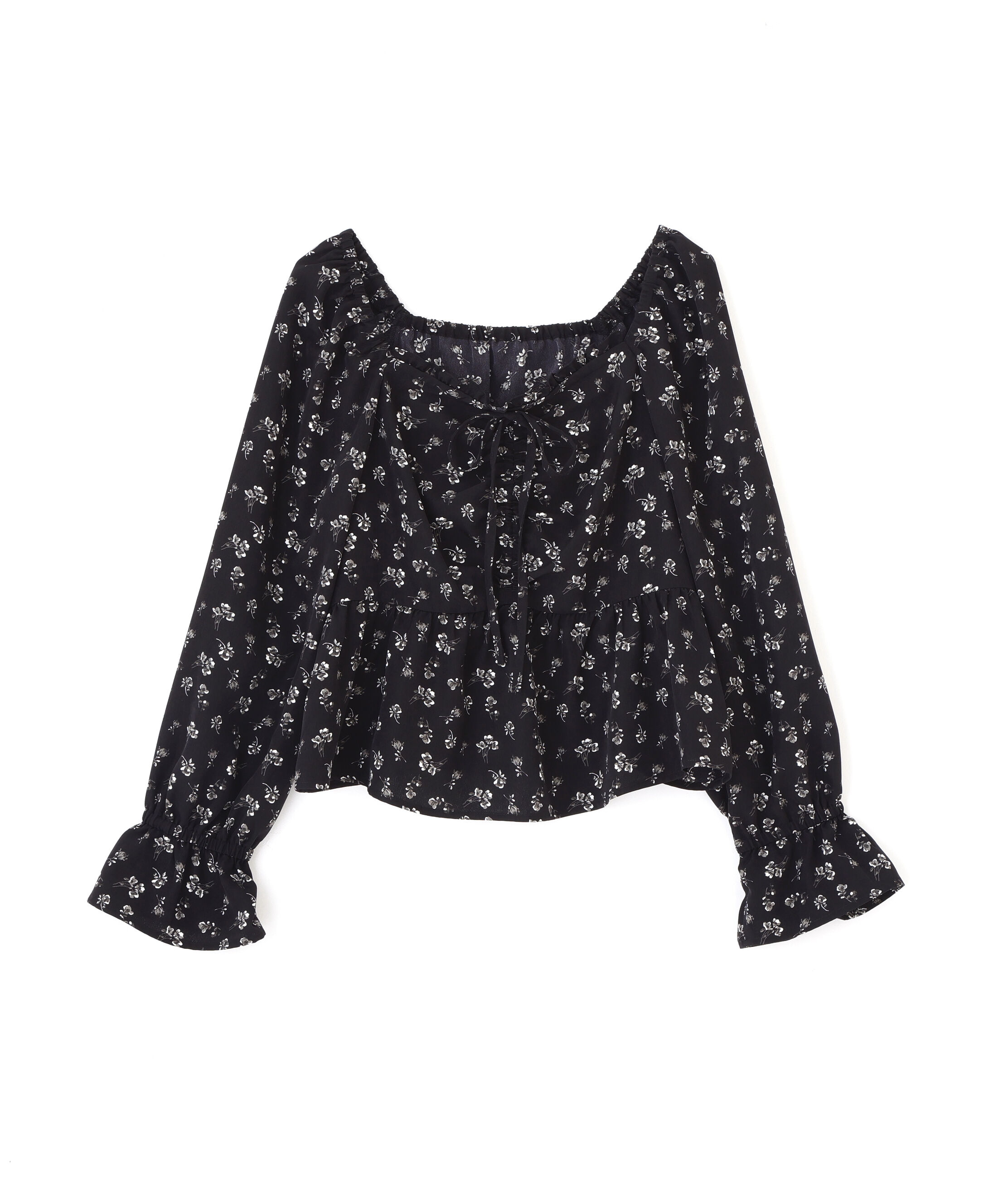 PROPORTION BODY DRESSING「フラワーパターンギャザーブラウス 26AW」|シャツ・ブラウス|