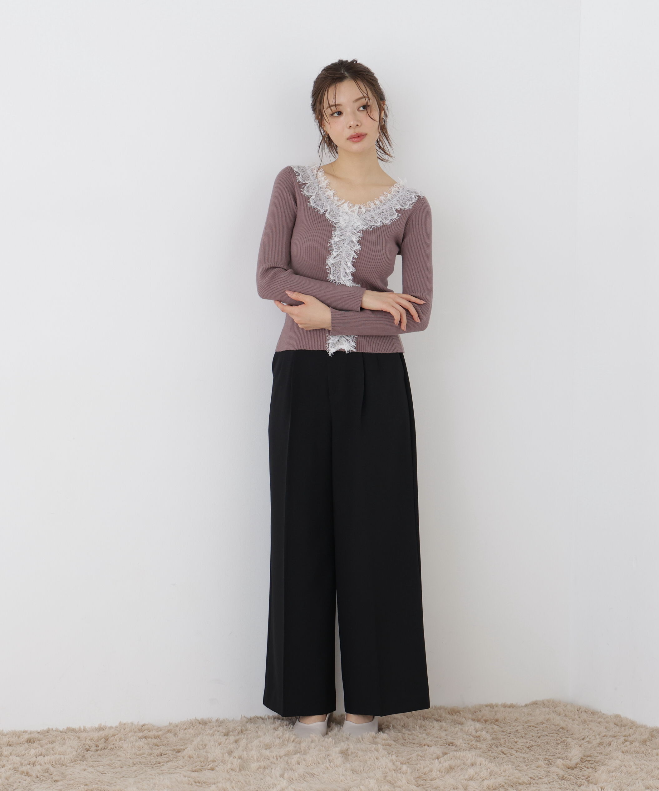 PROPORTION BODY DRESSING「チェーンベルト付きワイドパンツ」|その他|