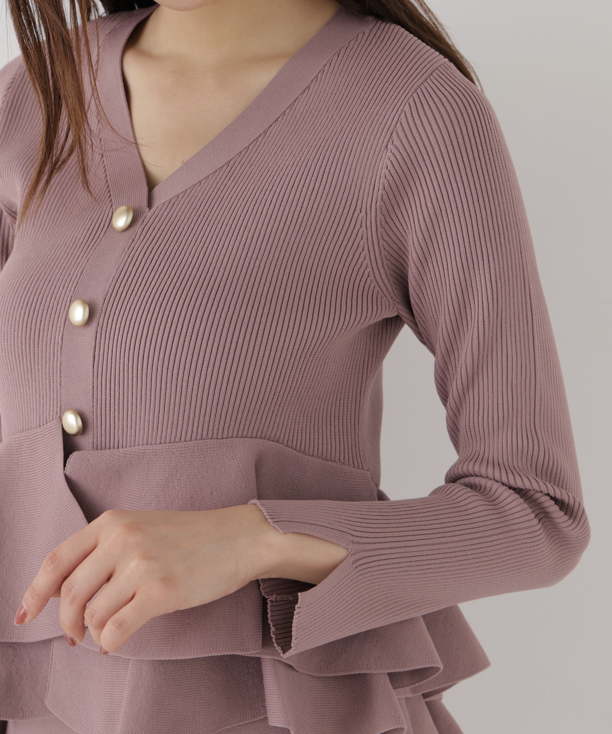 PROPORTION BODY DRESSING「変形ペプラムニットセットアップ 26AW」|ワンピース|
