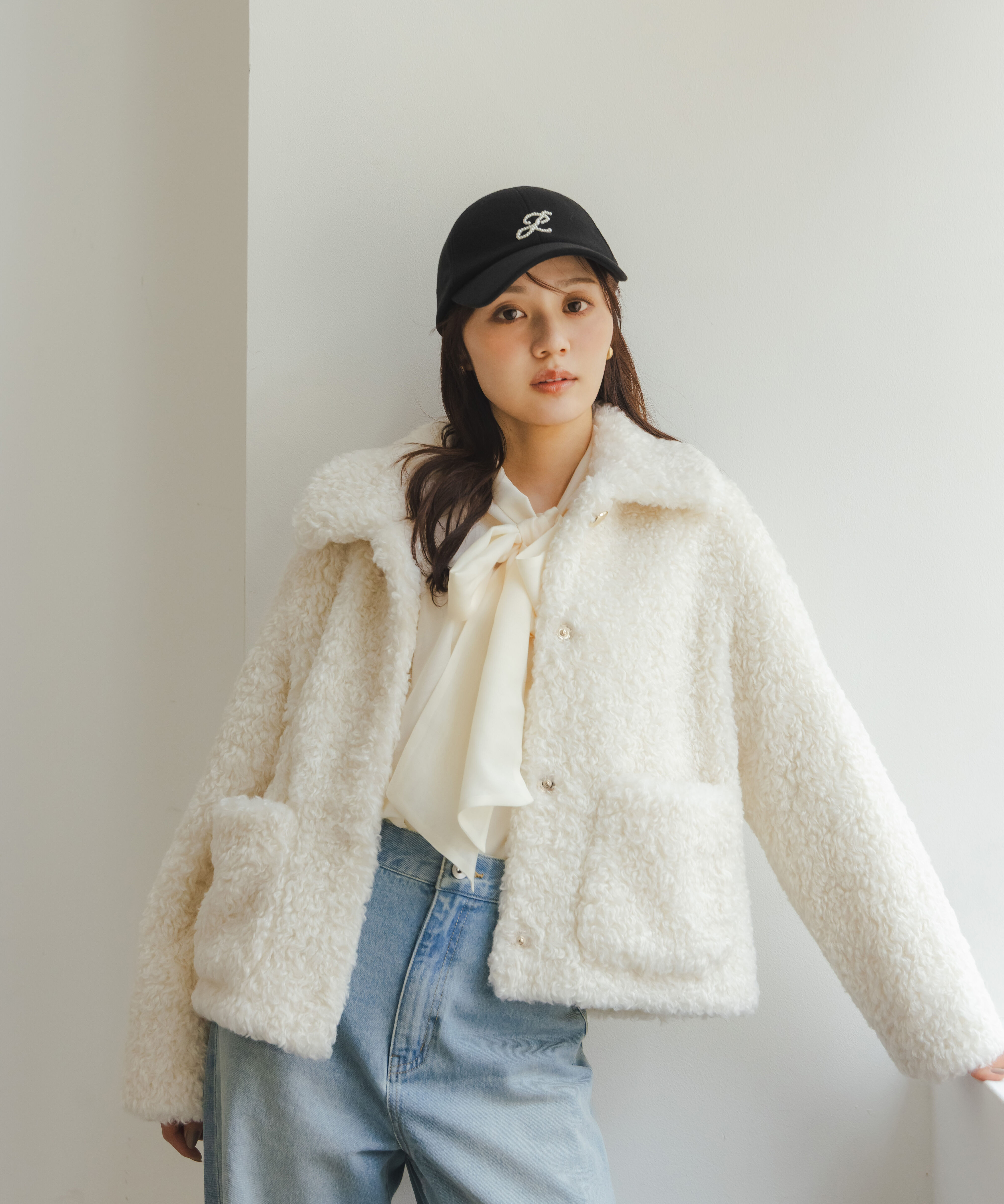 PROPORTION BODY DRESSING「衿付きフェイクファーブルゾン 26AW」|ブルゾン・スタジャン|