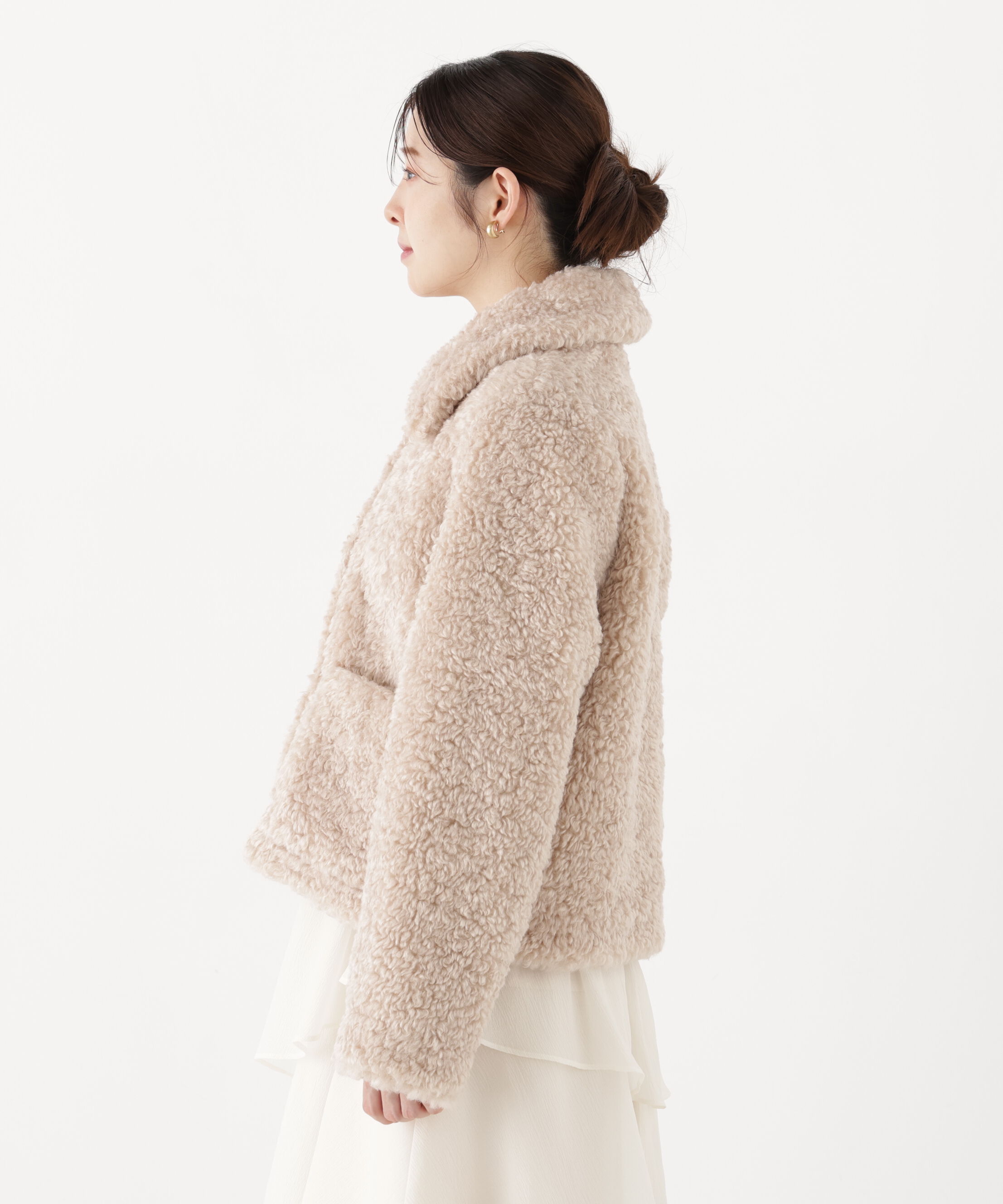 PROPORTION BODY DRESSING「衿付きフェイクファーブルゾン 26AW」|ブルゾン・スタジャン|