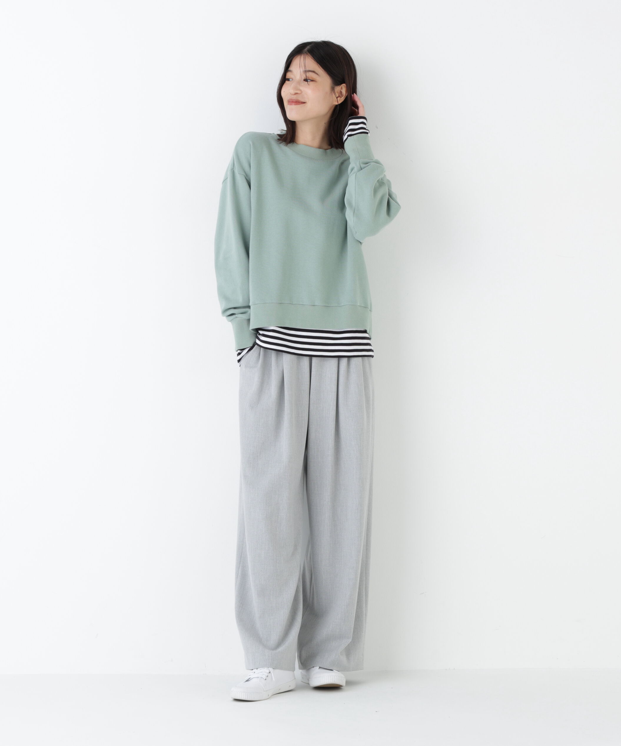  「裏起毛ワイドパンツ」|その他|