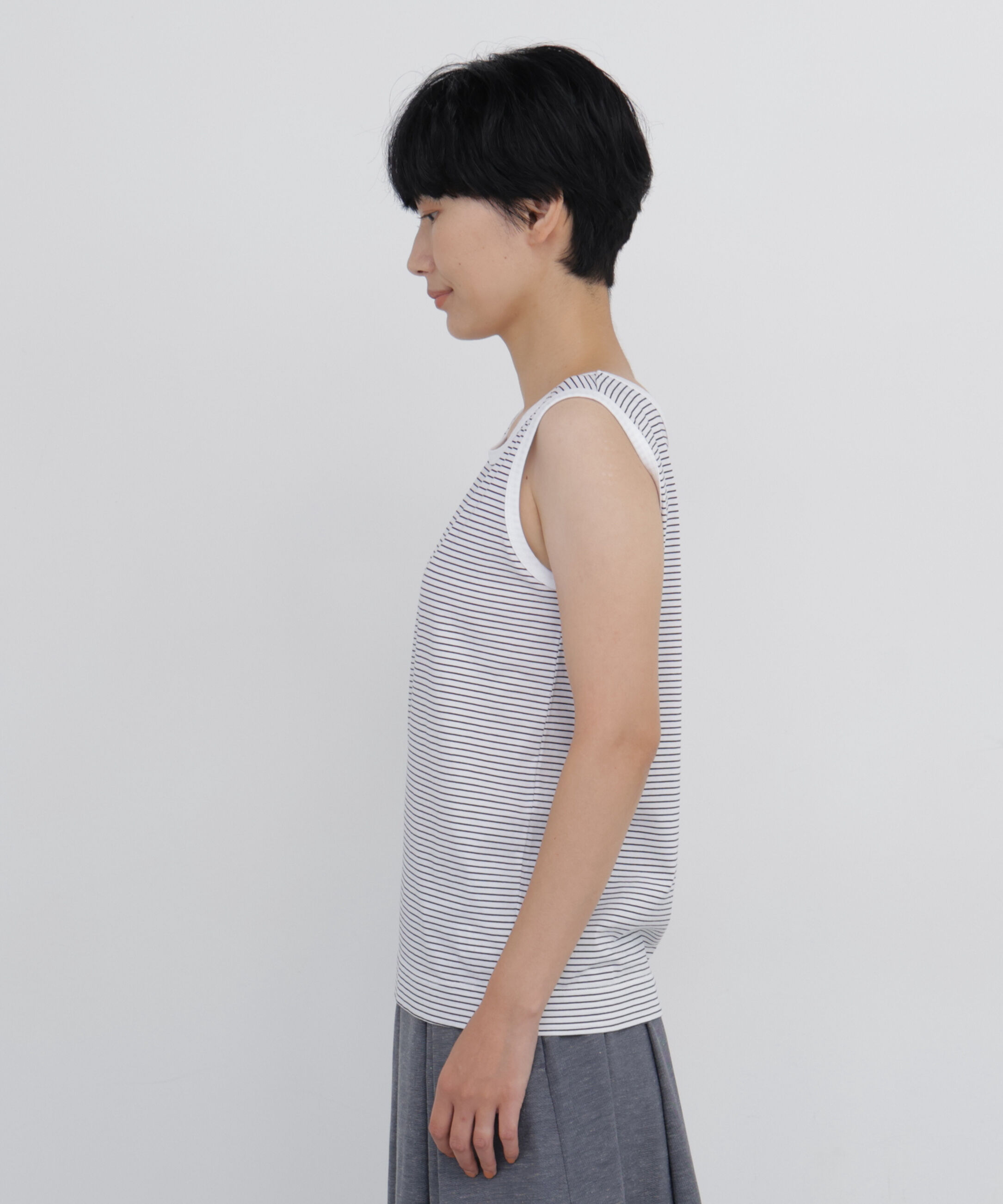  「《大人気追加！》ハイゲージボーダータンクトップ」|Tシャツ・カットソー|