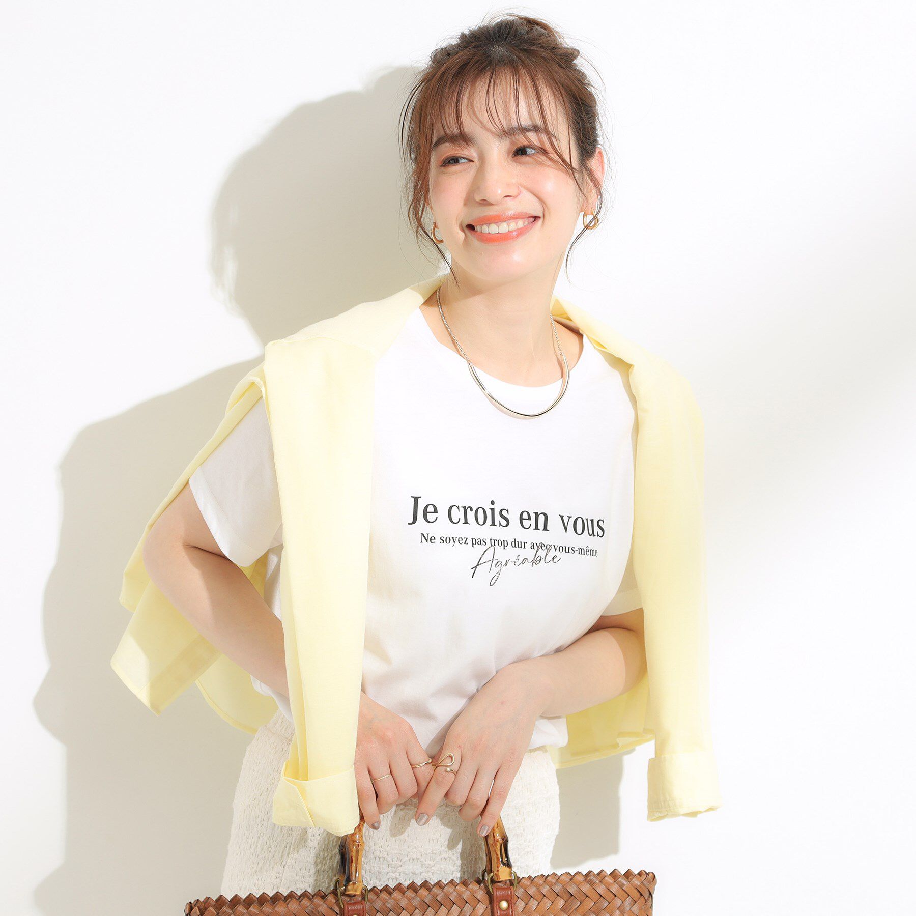 SHOO･LA･RUE「【2点セット】着回しいろいろ ジレ＋ロゴTシャツ」|その他|