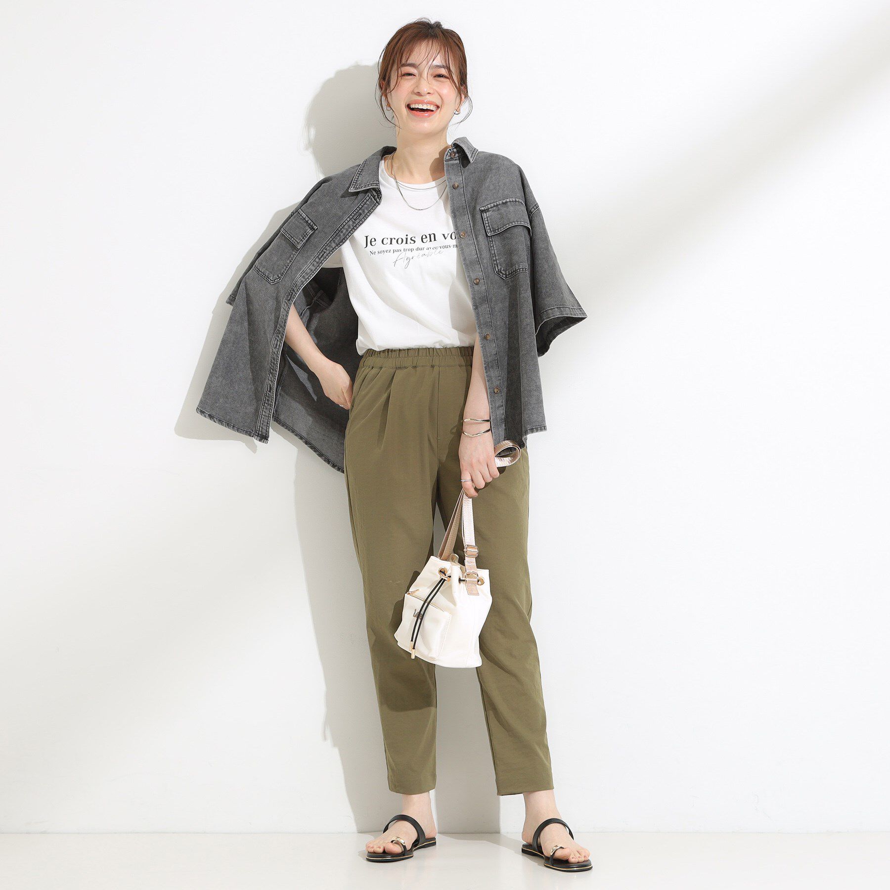 SHOO･LA･RUE「【2点セット】着回しいろいろ ジレ＋ロゴTシャツ」|その他|