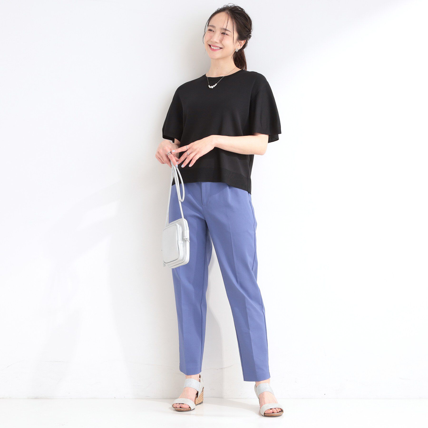 SHOO･LA･RUE「【S-LL】二の腕はカバーして魅せる フレアスリーブニット」|ニット・セーター|