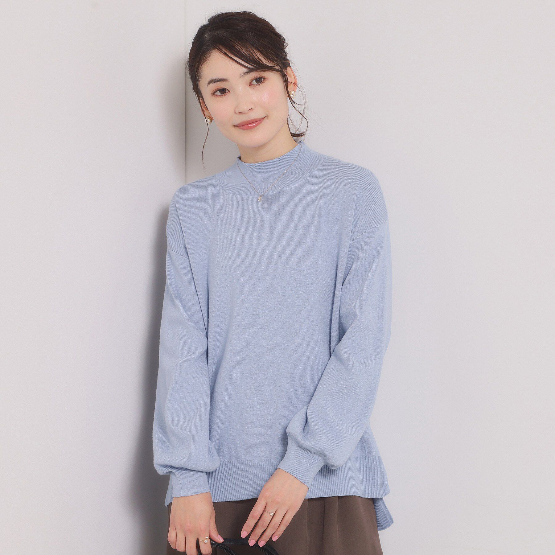 ITS&rsquo;DEMO「【手洗い可／8色展開】カラフルハイネックニット」|ニット・セーター|サックスブルー(09