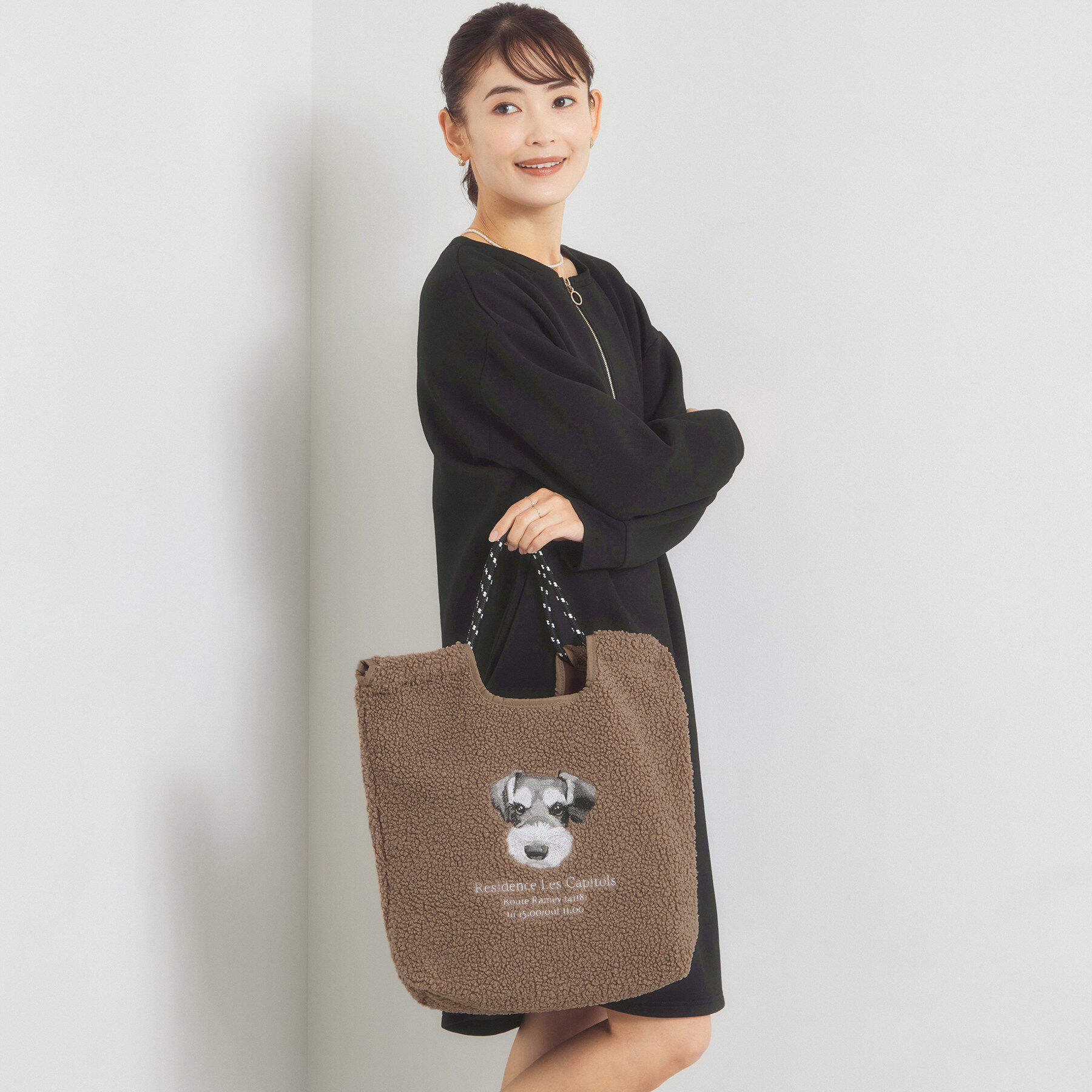 ITS&rsquo;DEMO「ボア刺繍コードトート」|トートバッグ|