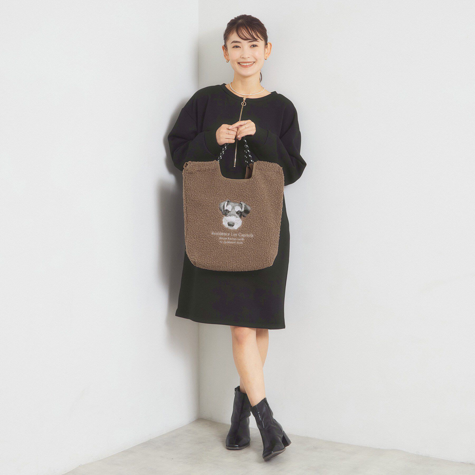 ITS&rsquo;DEMO「ボア刺繍コードトート」|トートバッグ|