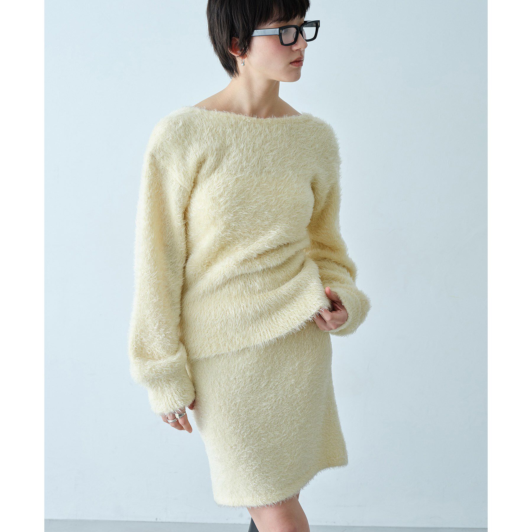 CODE A「feather pullover」|ニット・セーター|ライトイエロー(03