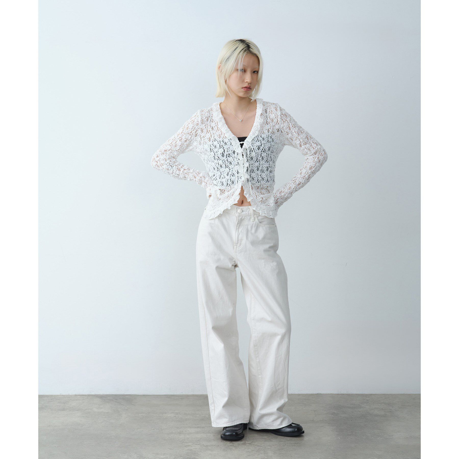 CODE A「【Re】fluffy lace blouse」|シャツ・ブラウス|