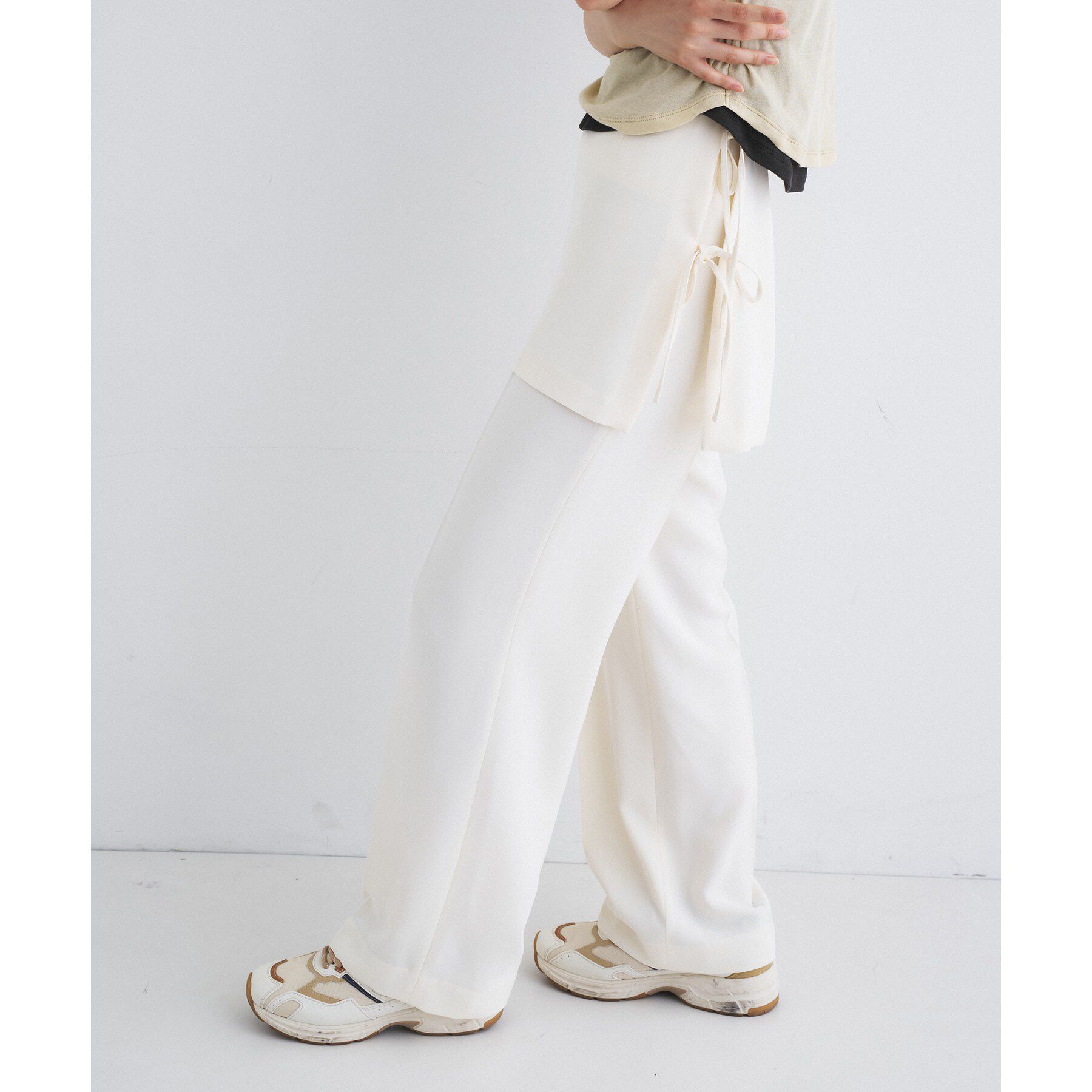 CODE A「layered skirt pants」|その他|ホワイト(001)