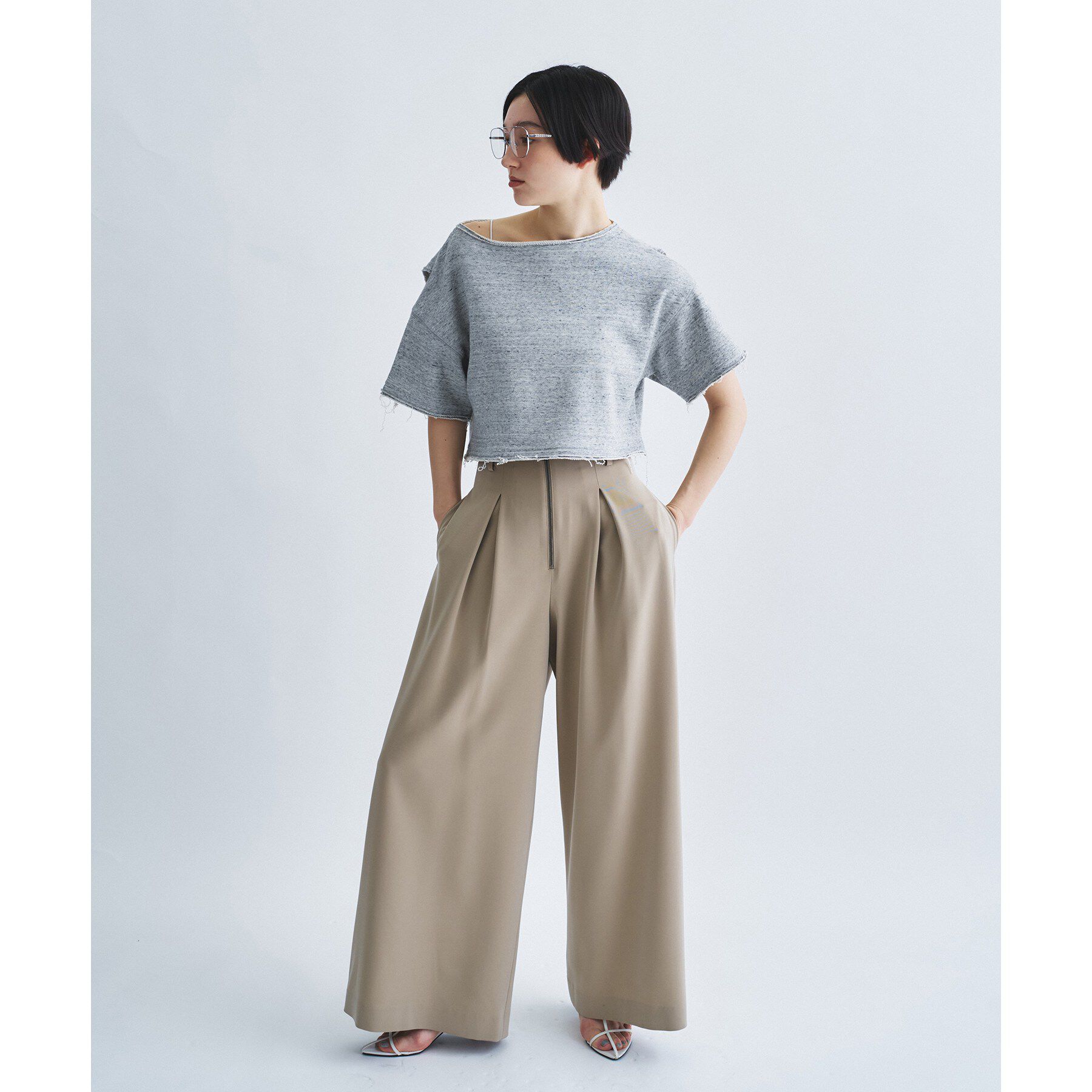 CODE A「back open half－sleeve sweat」|Tシャツ・カットソー|