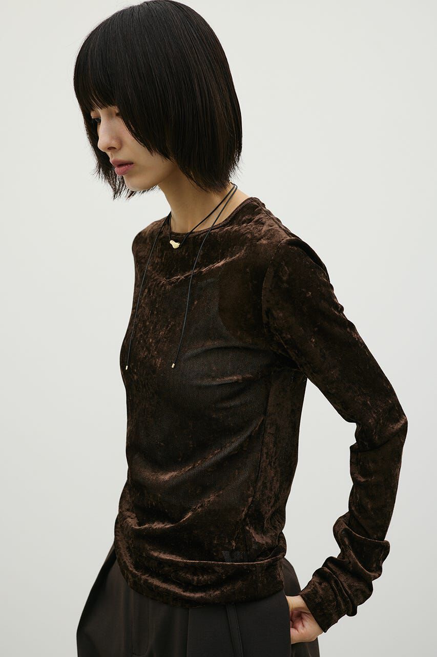 STYLEMIXER「クラッシュベロアロンT」|Tシャツ・カットソー|