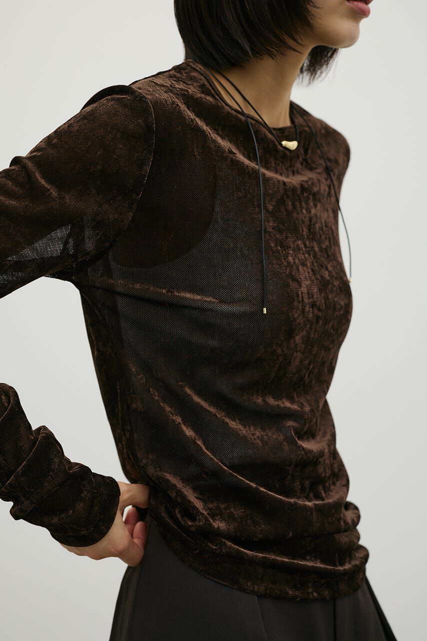 STYLEMIXER「クラッシュベロアロンT」|Tシャツ・カットソー|