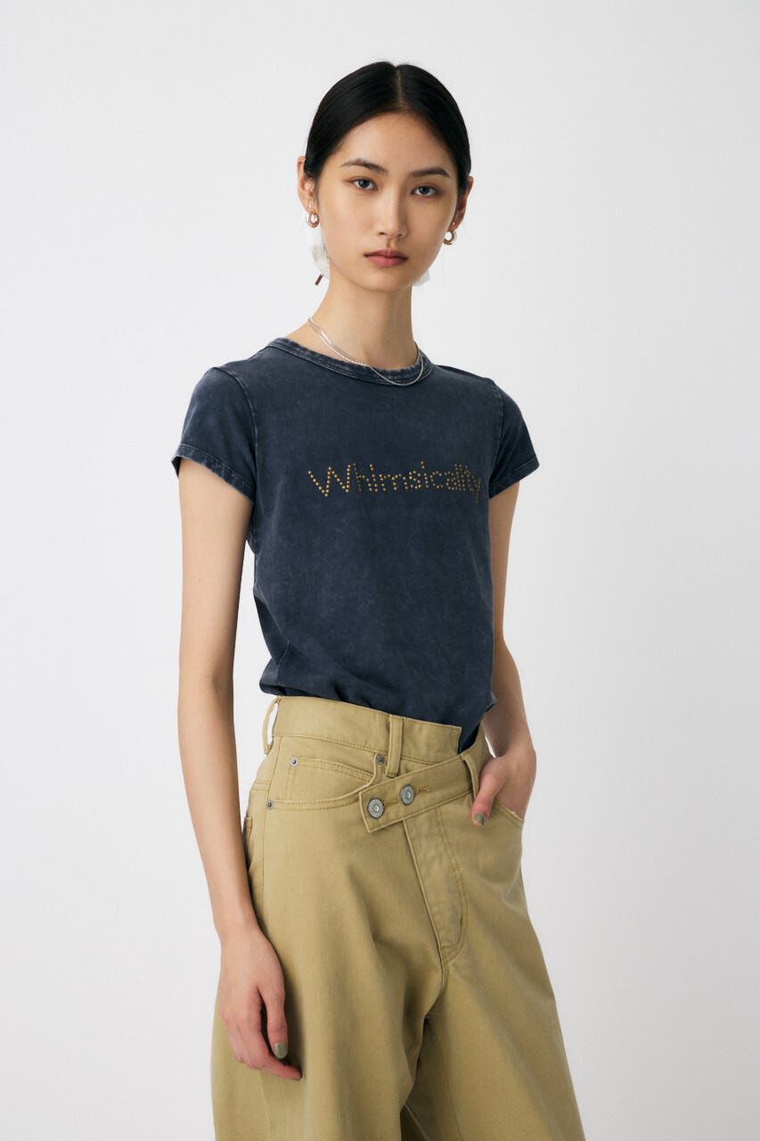 MOUSSY「STUDS LOGO TEE」|Tシャツ・カットソー|